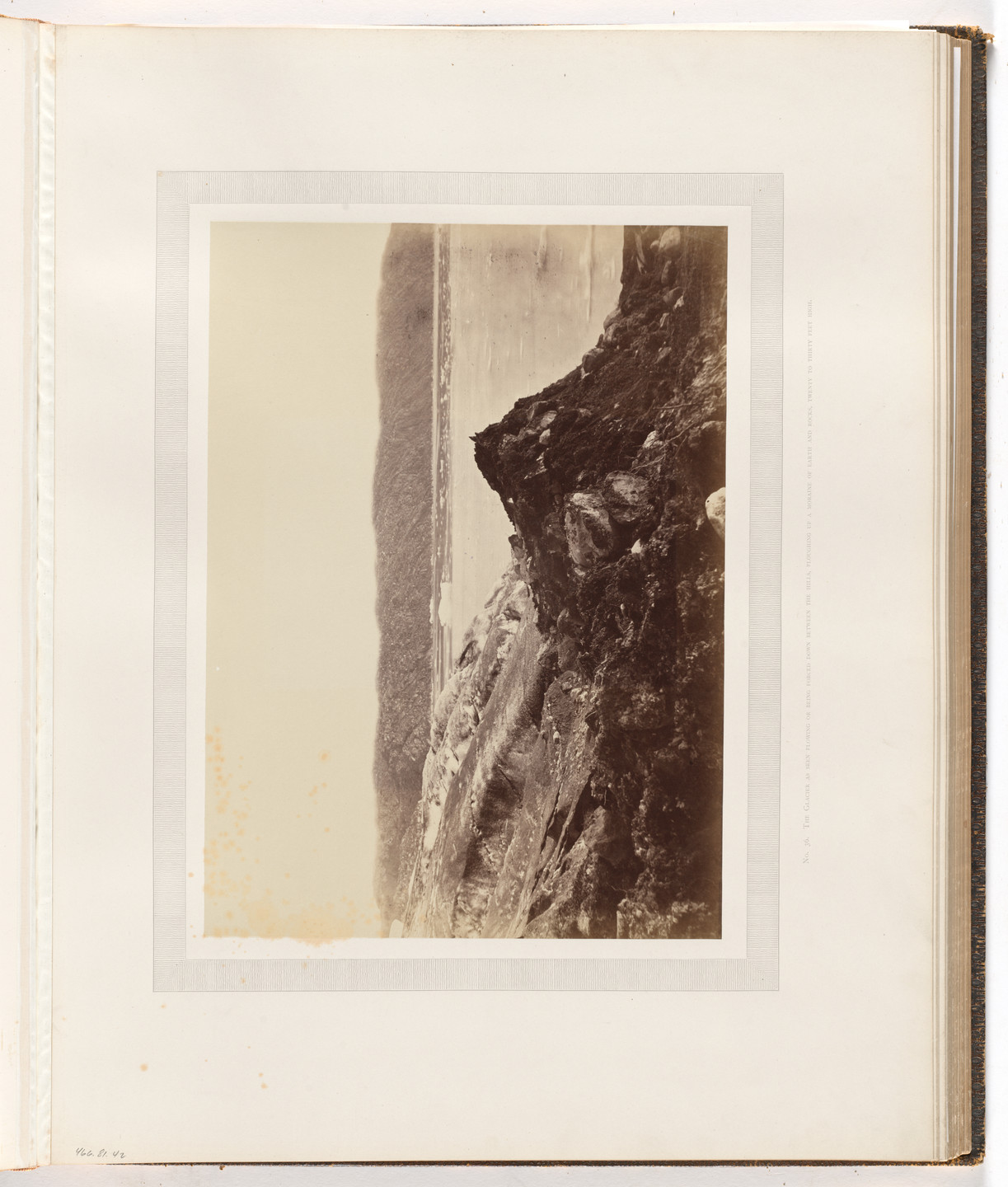 George P. Critcherson, John L. Dunmore, William Bradford. "The glacier as seen flowing or being forced down between the hills". 1869