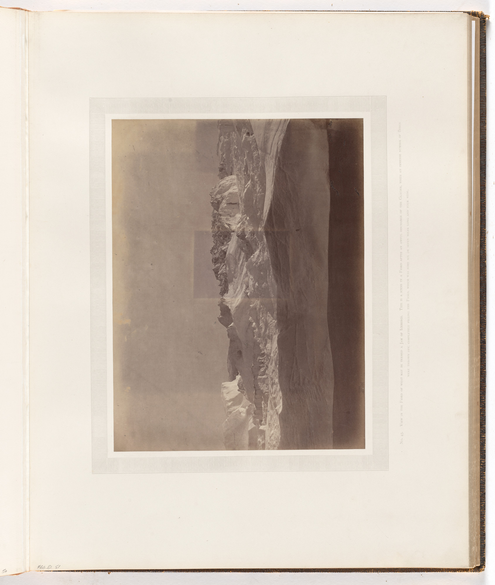 George P. Critcherson, John L. Dunmore, William Bradford. "View in the fiord of what may be termed a jam of icebergs"