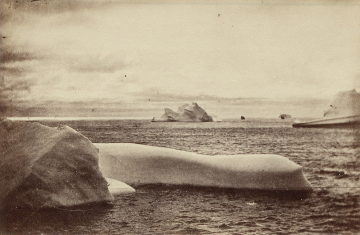 George P. Critcherson, John L. Dunmore, William Bradford. "Icebergs Passed near the Newfoundland Coast". 1869