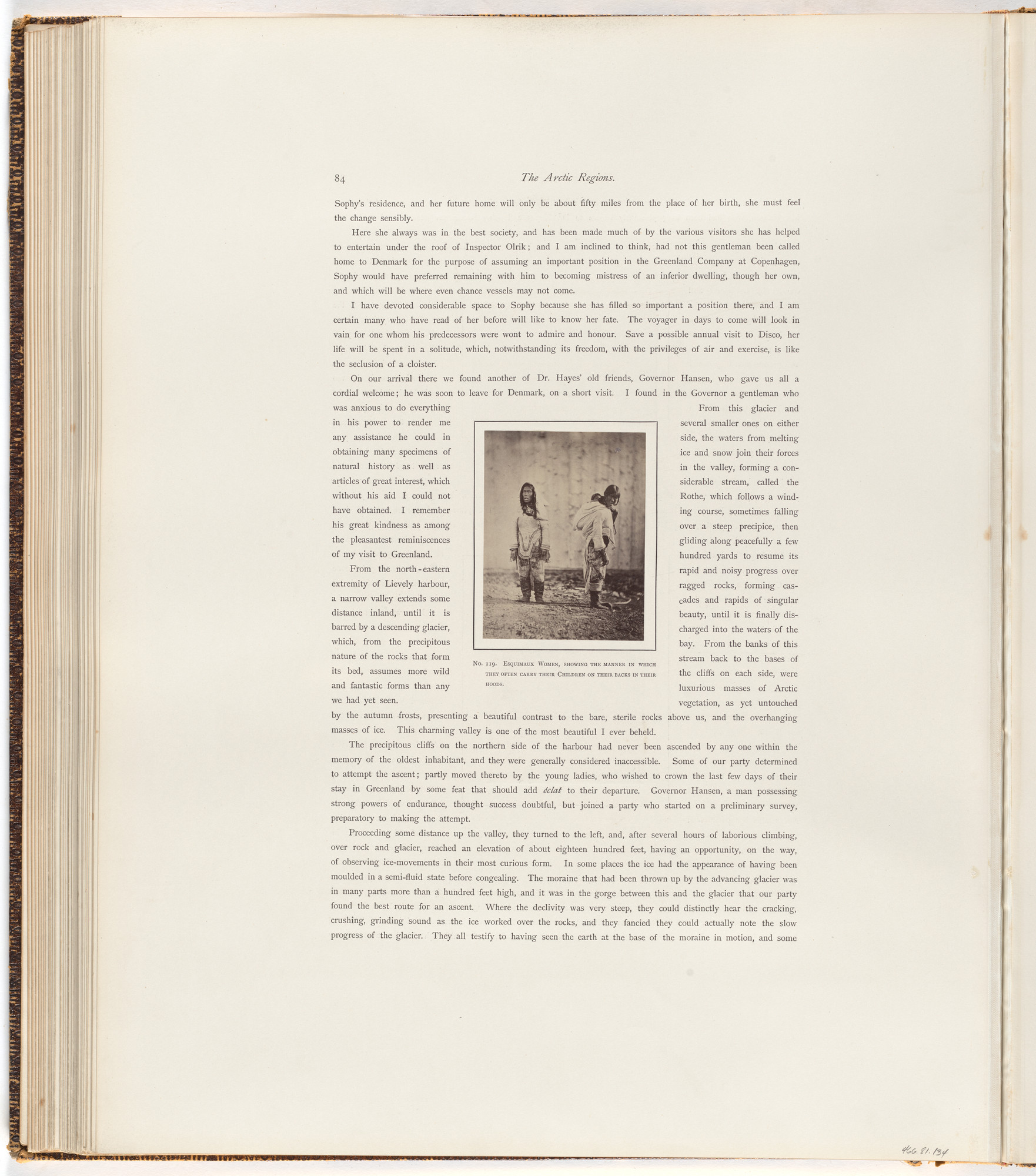 George P. Critcherson, John L. Dunmore, William Bradford. "Esquimaux women, showing the manner in which they often carry their children on their backs in their hoods."