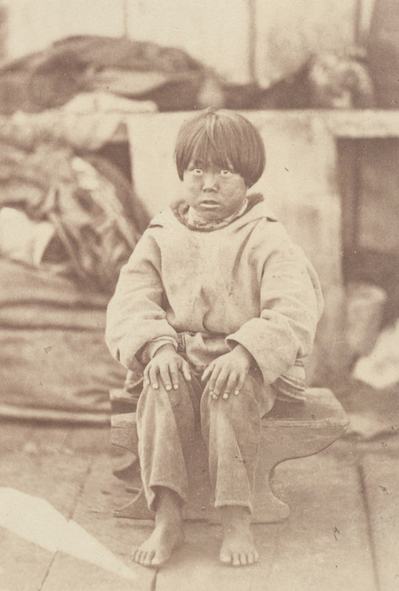 George P. Critcherson, John L. Dunmore, William Bradford. "Esquimaux wide awake. He kept his eye on the camera while being photographed, expecting it wo uld go off or hurt him in some way.". 1869