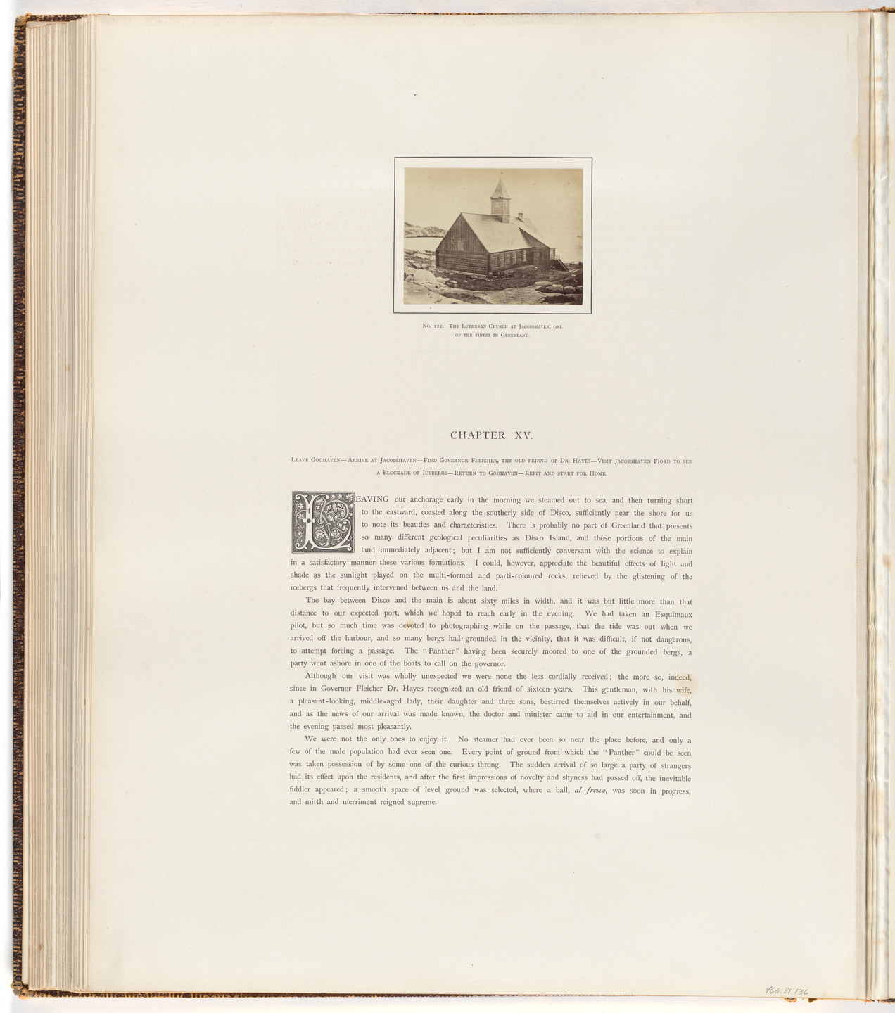 George P. Critcherson, John L. Dunmore, William Bradford. "The Lutheran Church at Jacobshaven, one of the finest in Greenland.". 1869