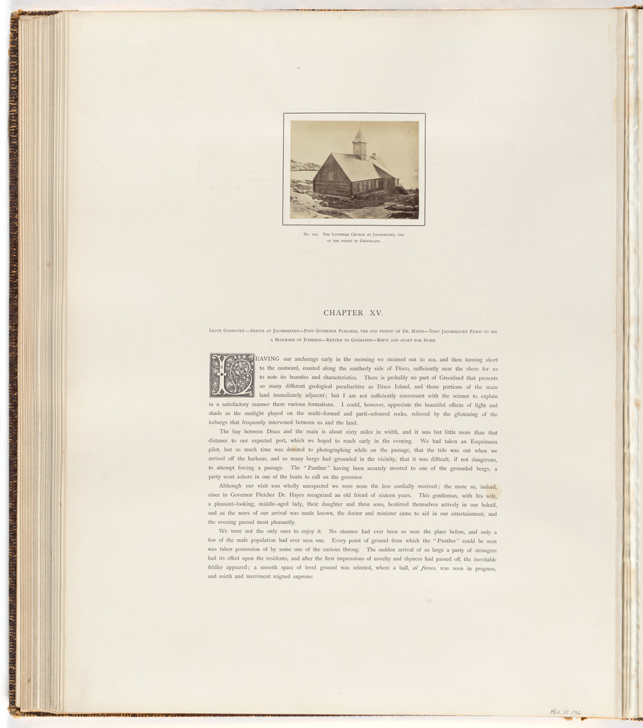 "The Lutheran Church at Jacobshaven, one of the finest in Greenland."