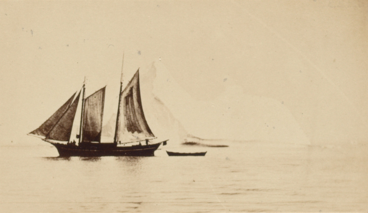 George P. Critcherson, John L. Dunmore, William Bradford. "Sealing vessel passing an iceberg off the coast of Labrador"