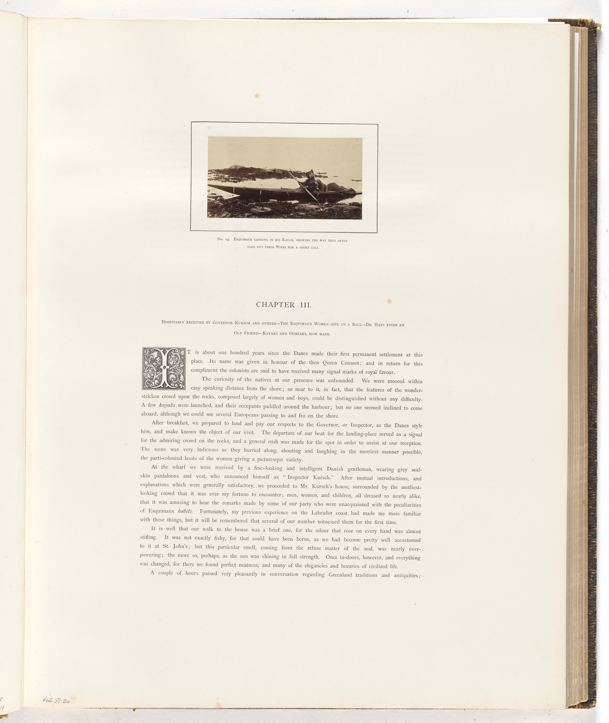George P. Critcherson, John L. Dunmore, William Bradford. "Esquimaux landing in his kayak". 1869