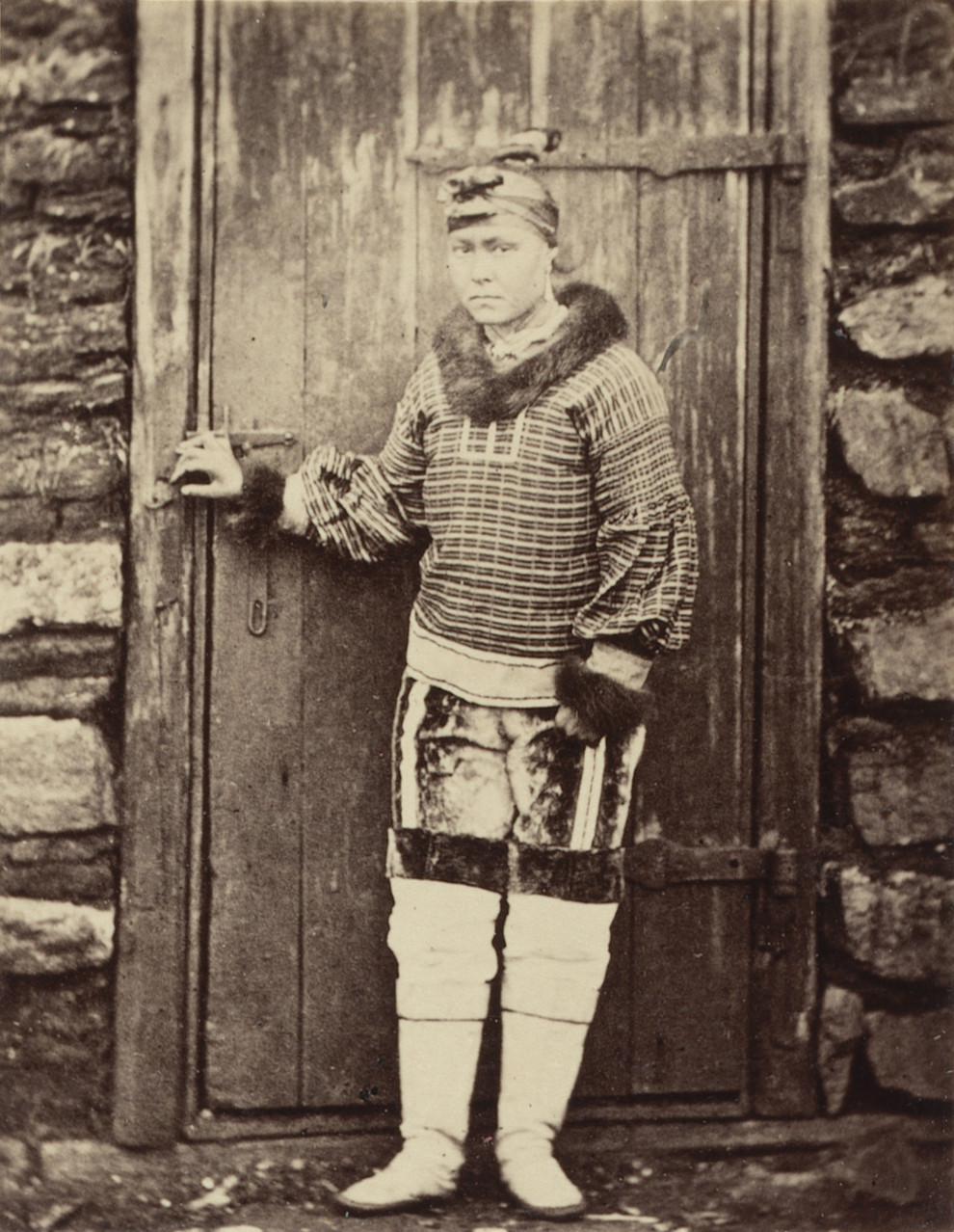 George P. Critcherson, John L. Dunmore, William Bradford. "Young Esquimaux woman, one of the fair dancers"