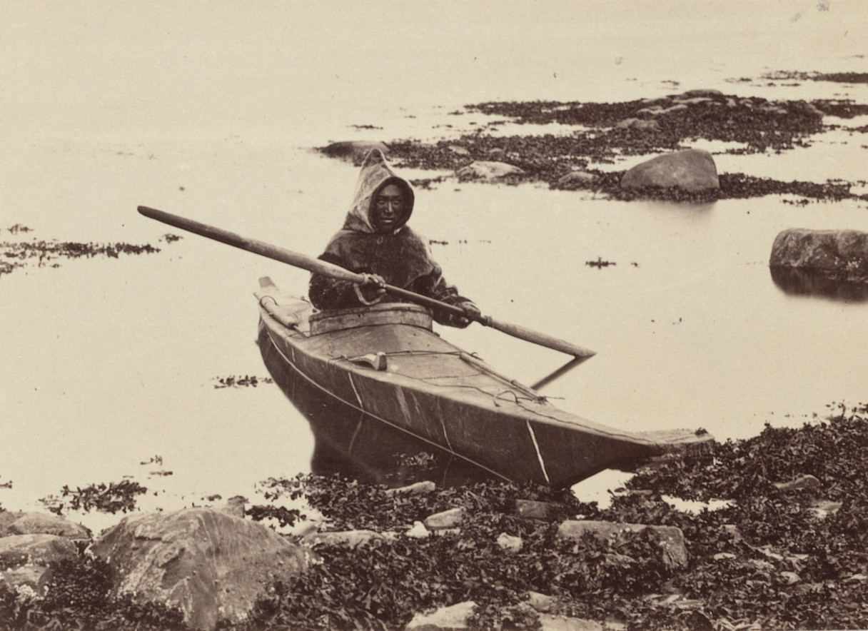 George P. Critcherson, John L. Dunmore, William Bradford. "Esquimaux in his kayak ready for seal hunting"