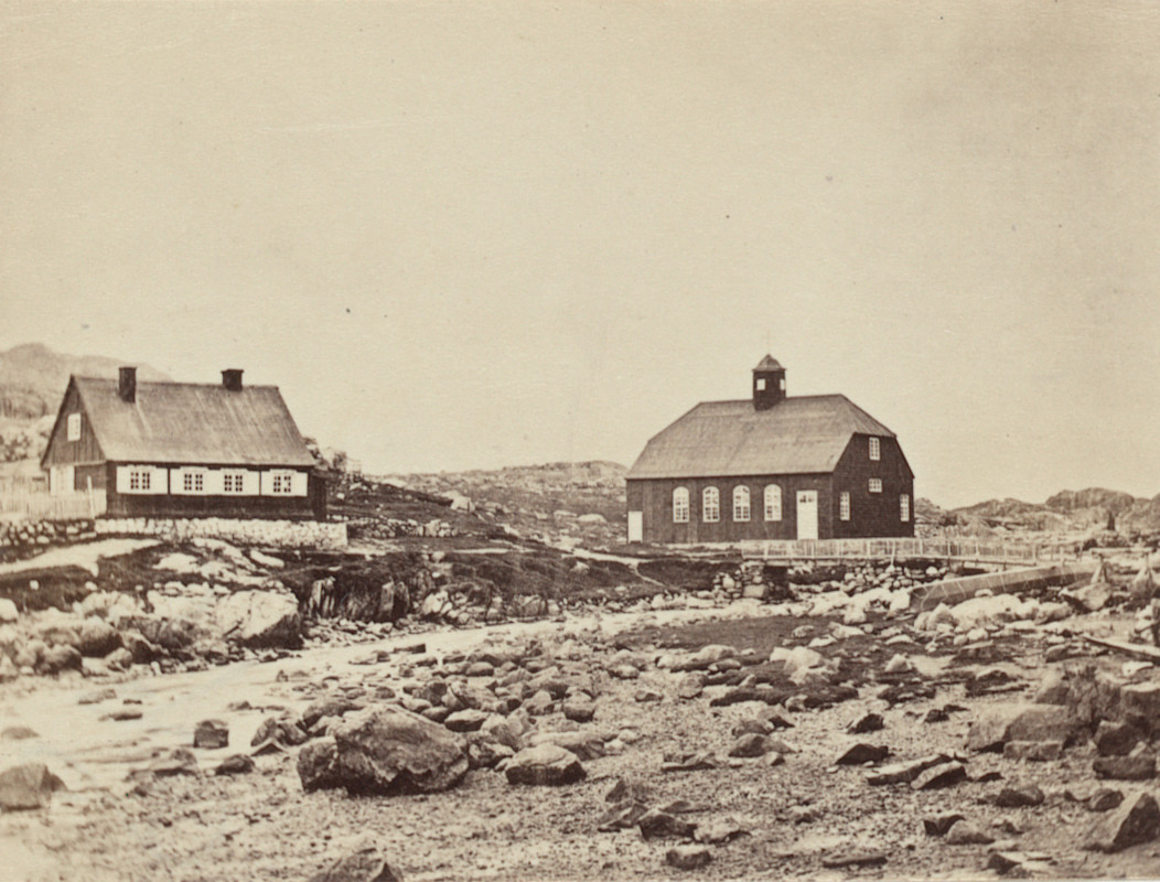 George P. Critcherson, John L. Dunmore, William Bradford. "Church and residence of Pastor Anton". 1869