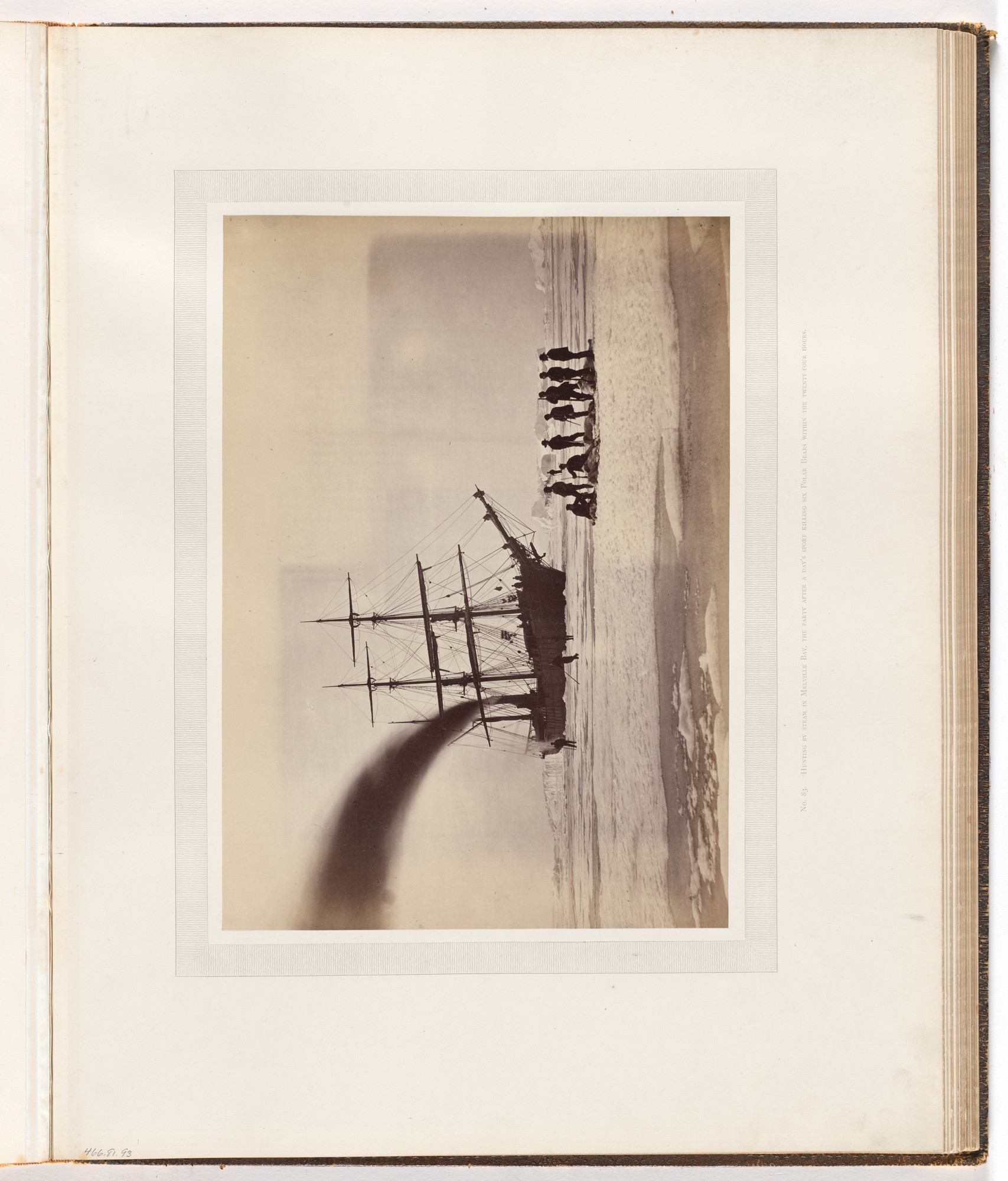 George P. Critcherson, John L. Dunmore, William Bradford. "Hunting by steam in Melville Bay, the party after a day's sport killing sixpolar bears withi n the twenty-four hours."