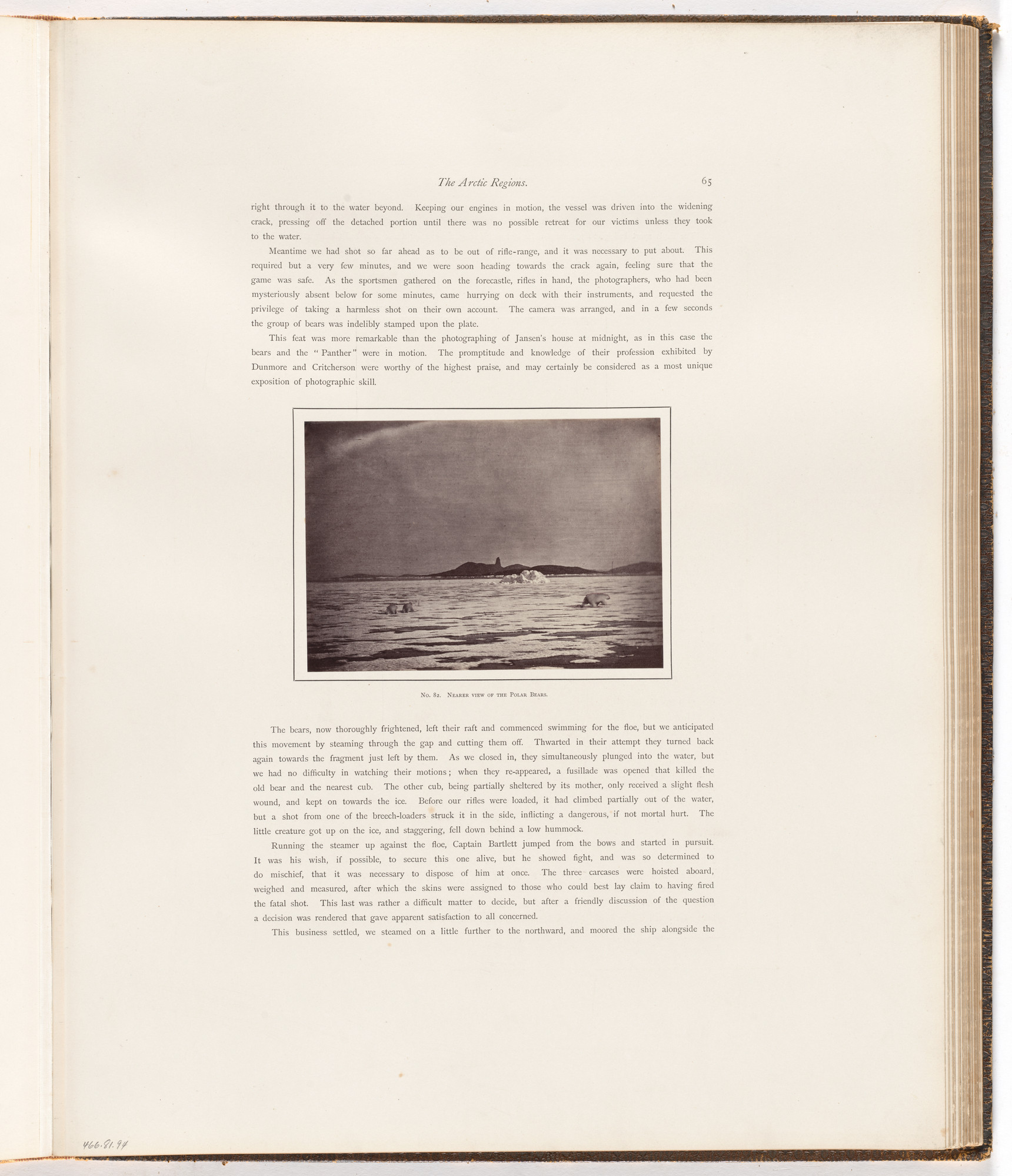 George P. Critcherson, John L. Dunmore, William Bradford. "Nearer view of the polar bears"