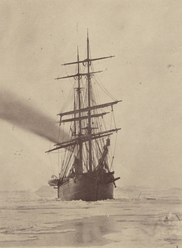 "The "Panther" trying to force a passage through the floe"