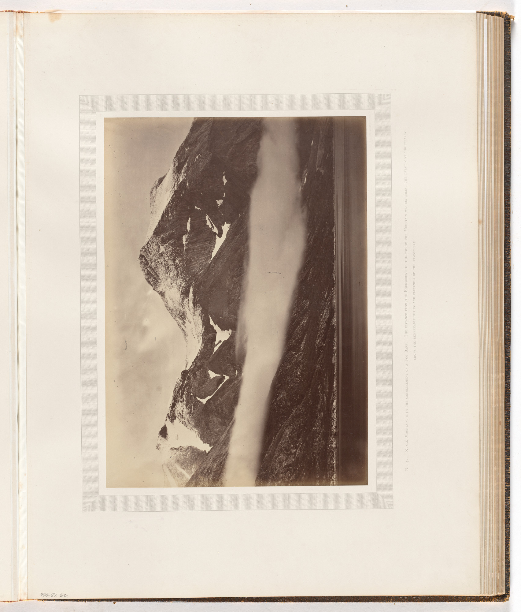 George P. Critcherson, John L. Dunmore, William Bradford. "Kunak mountain, with the commencement of a fog bank"