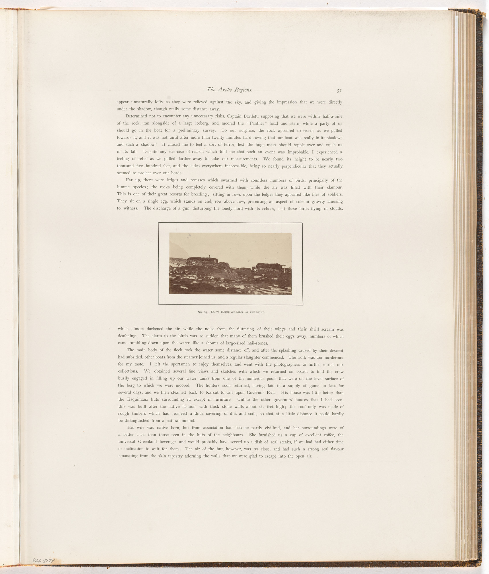 George P. Critcherson, John L. Dunmore, William Bradford. "Esac's house on Iglor at the right"