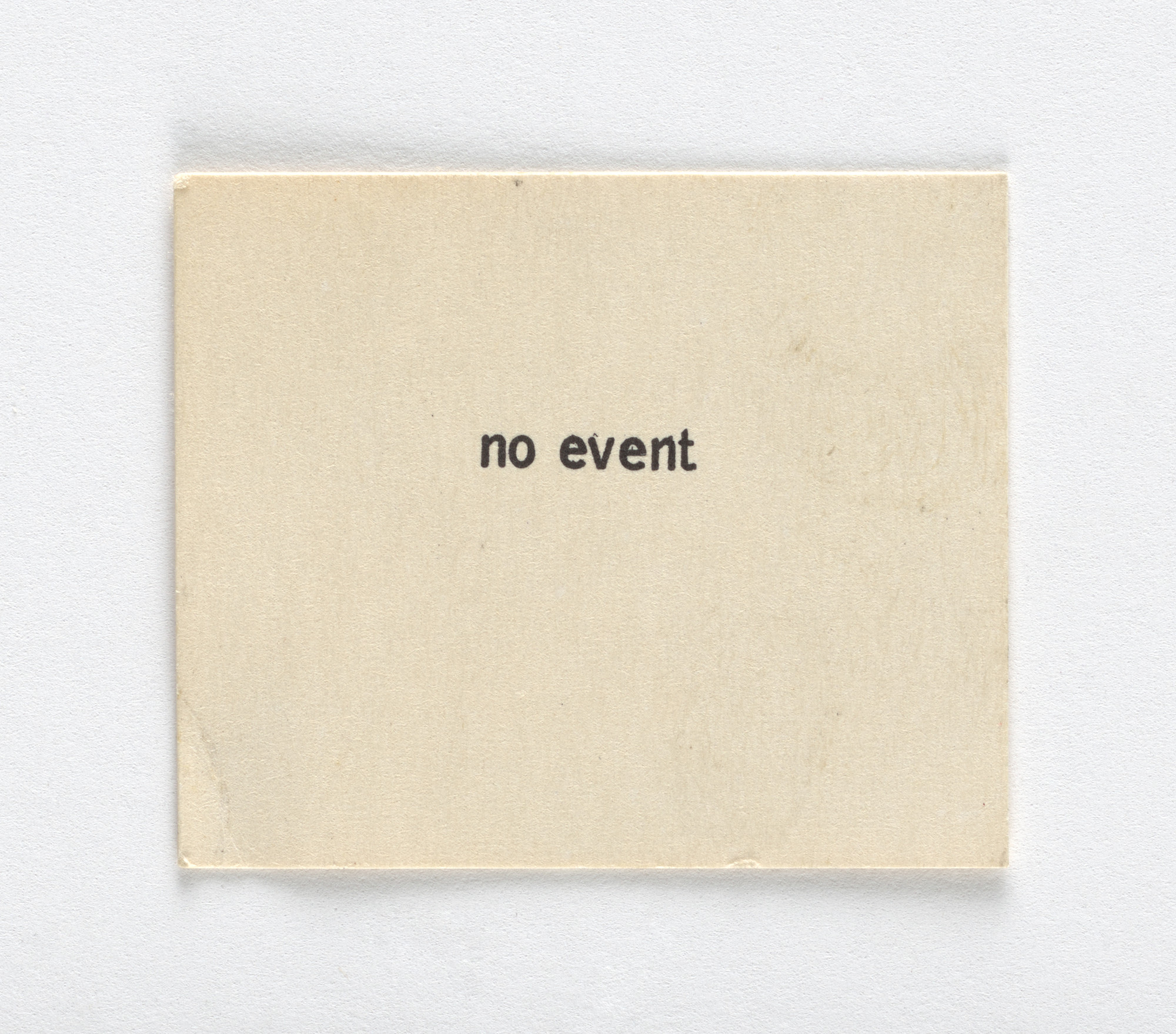 Robert Watts. No Event