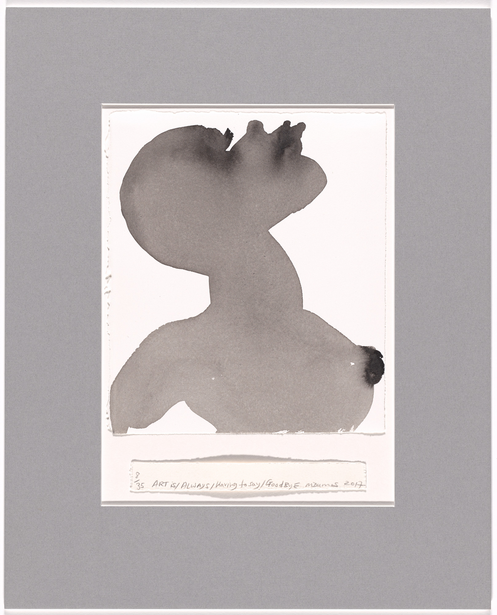 Marlene Dumas. Art Is/Always/Having to Say/Goodbye (for Parkett, no. 100/101 )