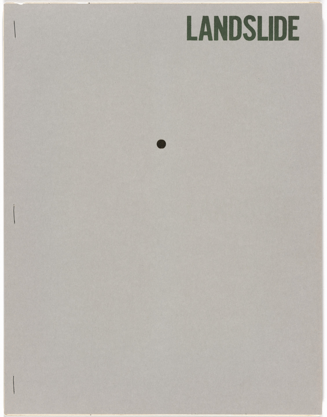 William Leavitt, Bas Jan Ader. Landslide, no. 2. 1969