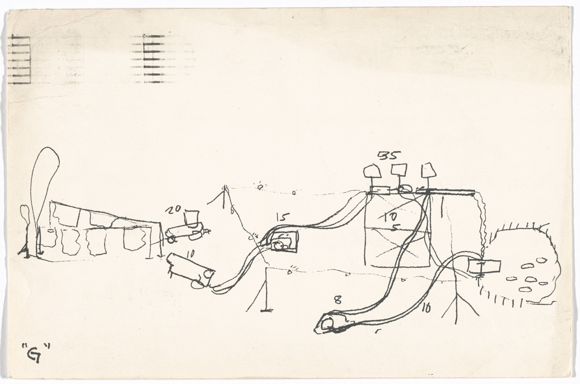 William Leavitt, Bas Jan Ader. Announcement for Piece "G"