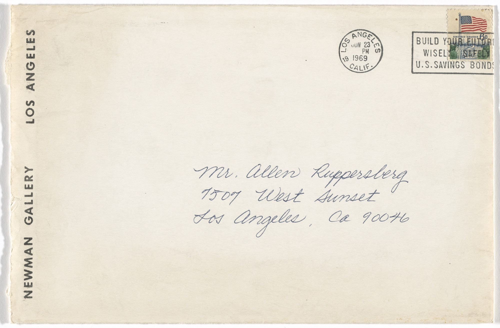 William Leavitt, Bas Jan Ader. Announcement for John Grover at Newman. 1969