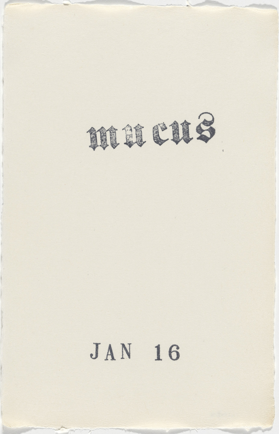 Kiki Smith. Untitled (Book of Hours). 1986–2003