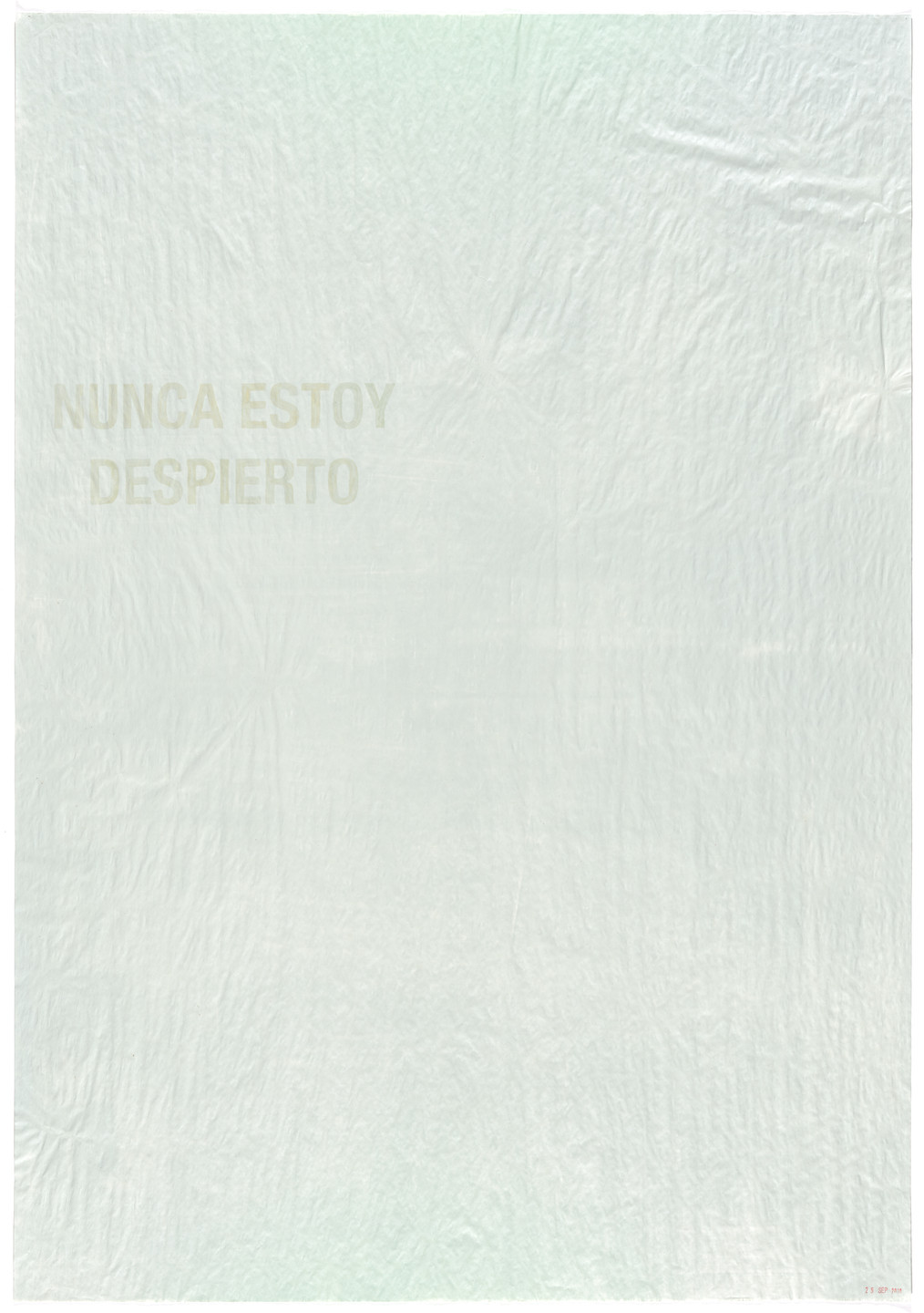 Bernardo Ortiz Campo. Untitled Diptych (I Am Never Awake. September 24–26) (Nunca estoy despierto. 24–26 de sept). 2010