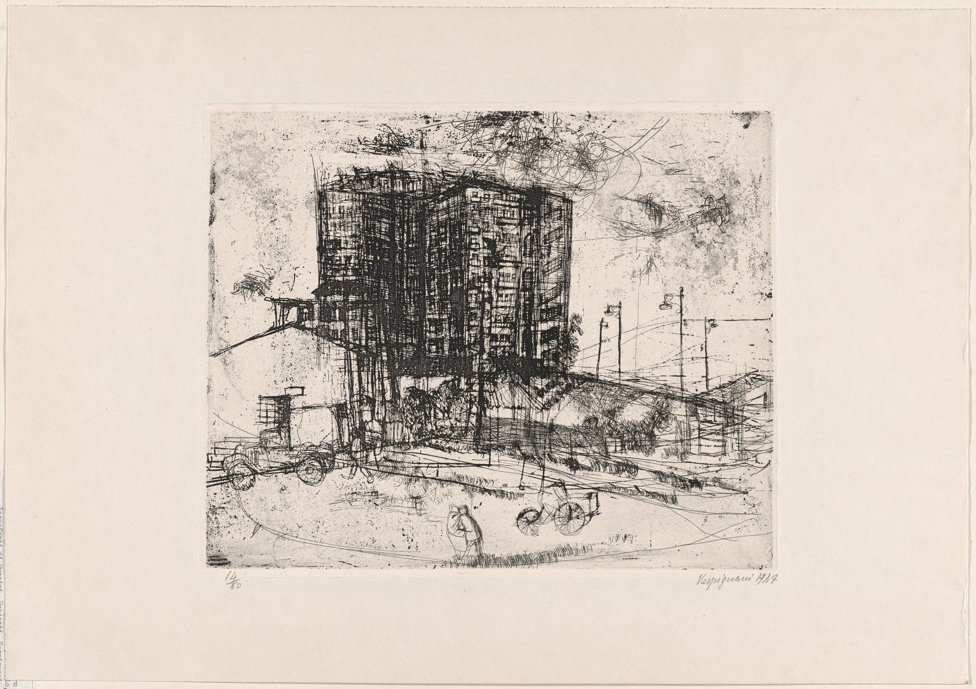 Renzo Vespignani. Untitled from 6 Etchings by Muccini, Urbinati, Vespignani (6 acqueforti di Muccini, Urbinati, Vespignani). 1947