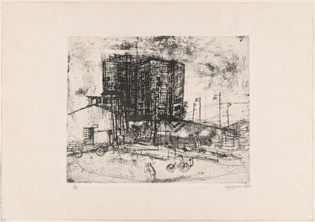 Untitled from 6 Etchings by Muccini, Urbinati, Vespignani (6 acqueforti di Muccini, Urbinati, Vespignani)