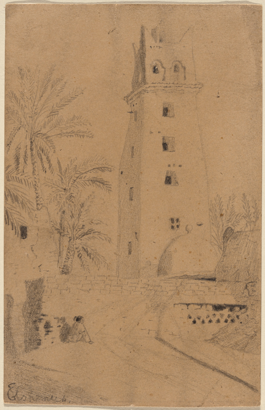 Louis Michel Eilshemius. Study for Mosque near Biskra. (c. 1915)
