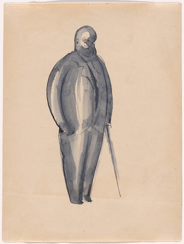 Standing Man, Elie Nadelman, c. 1909, Ink on paper