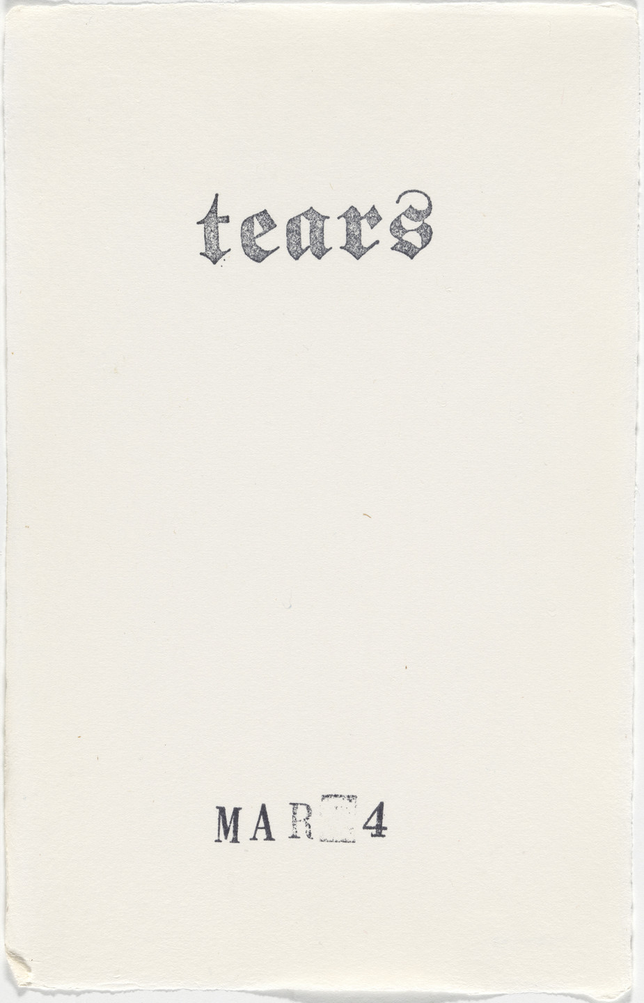 Kiki Smith. Untitled (Book of Hours). 1986–2003