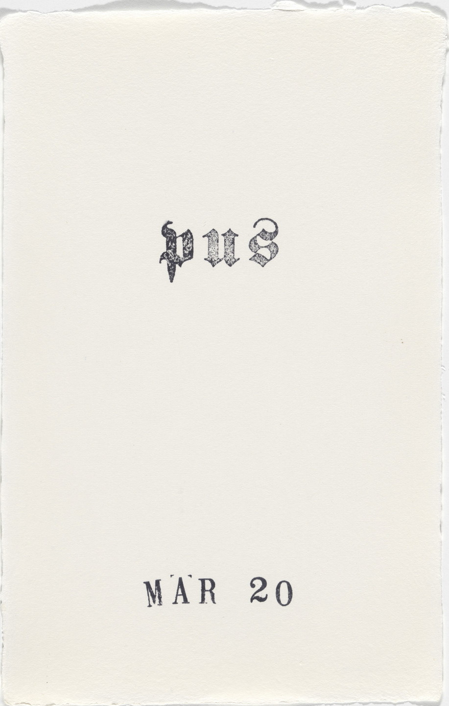 Kiki Smith. Untitled (Book of Hours). 1986–2003