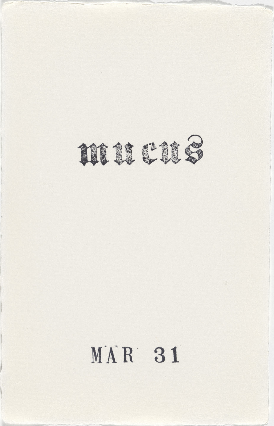 Kiki Smith. Untitled (Book of Hours). 1986–2003