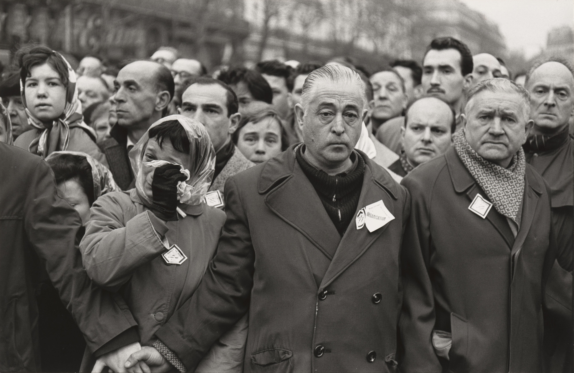 Henri Cartier-Bresson. Funeral of the Charonne victims, Paris. 1962