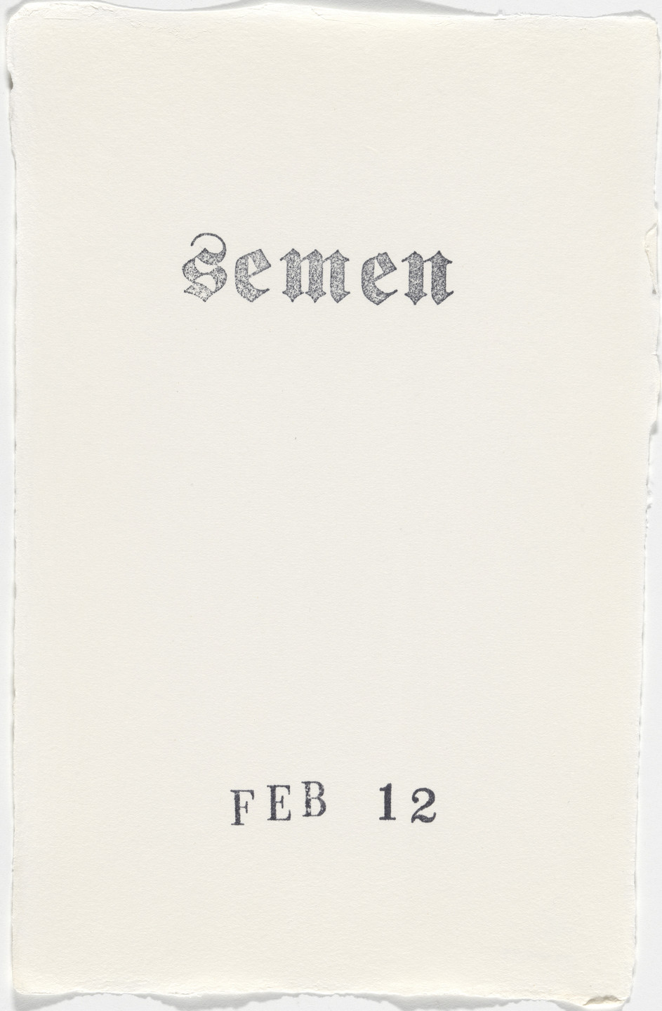 Kiki Smith. Untitled (Book of Hours). 1986–2003