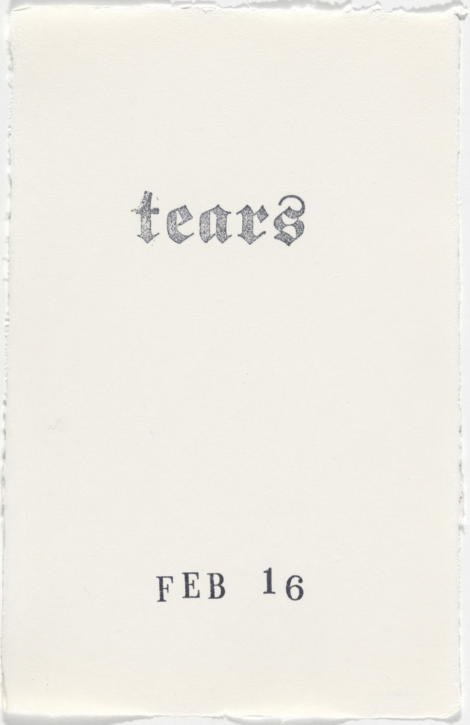 Kiki Smith. Untitled (Book of Hours). 1986–2003