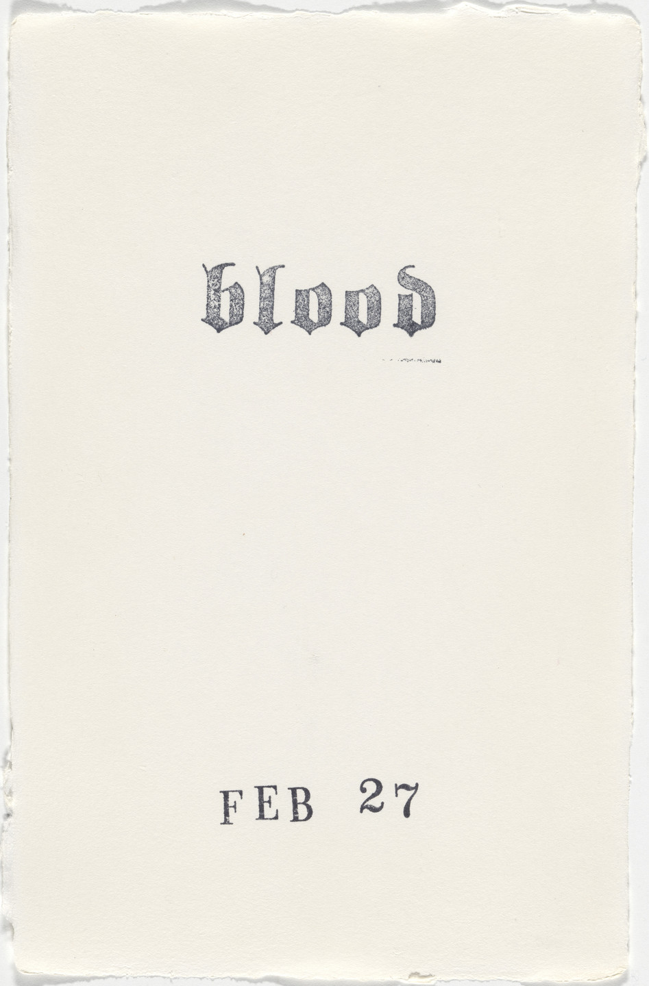 Kiki Smith. Untitled (Book of Hours). 1986–2003