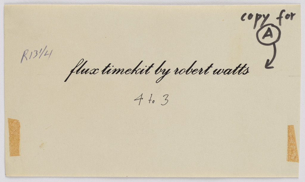 Mechanical for Flux Timekit by Robert Watts