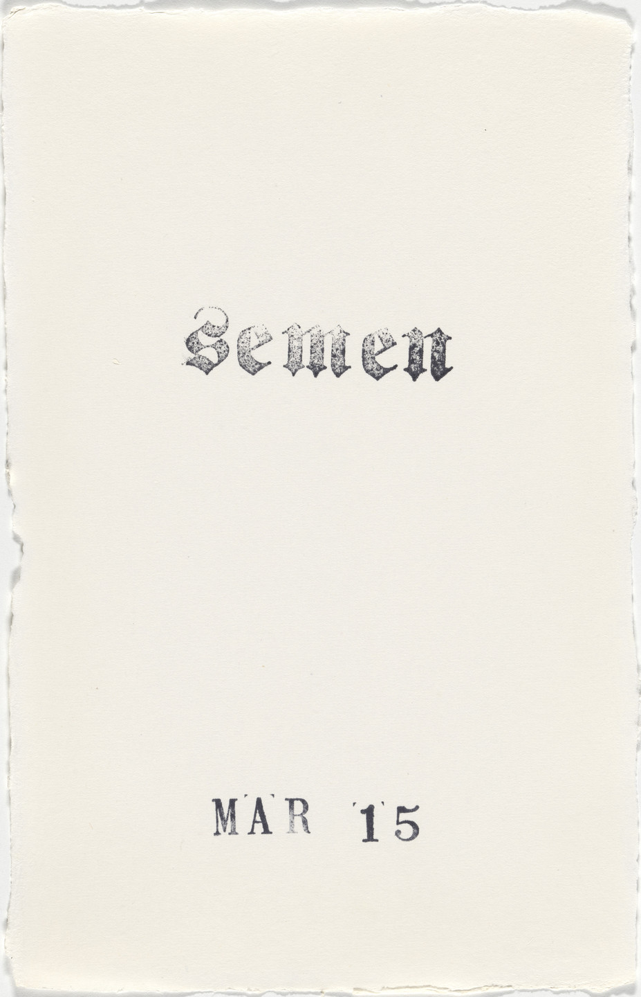 Kiki Smith. Untitled (Book of Hours). 1986–2003