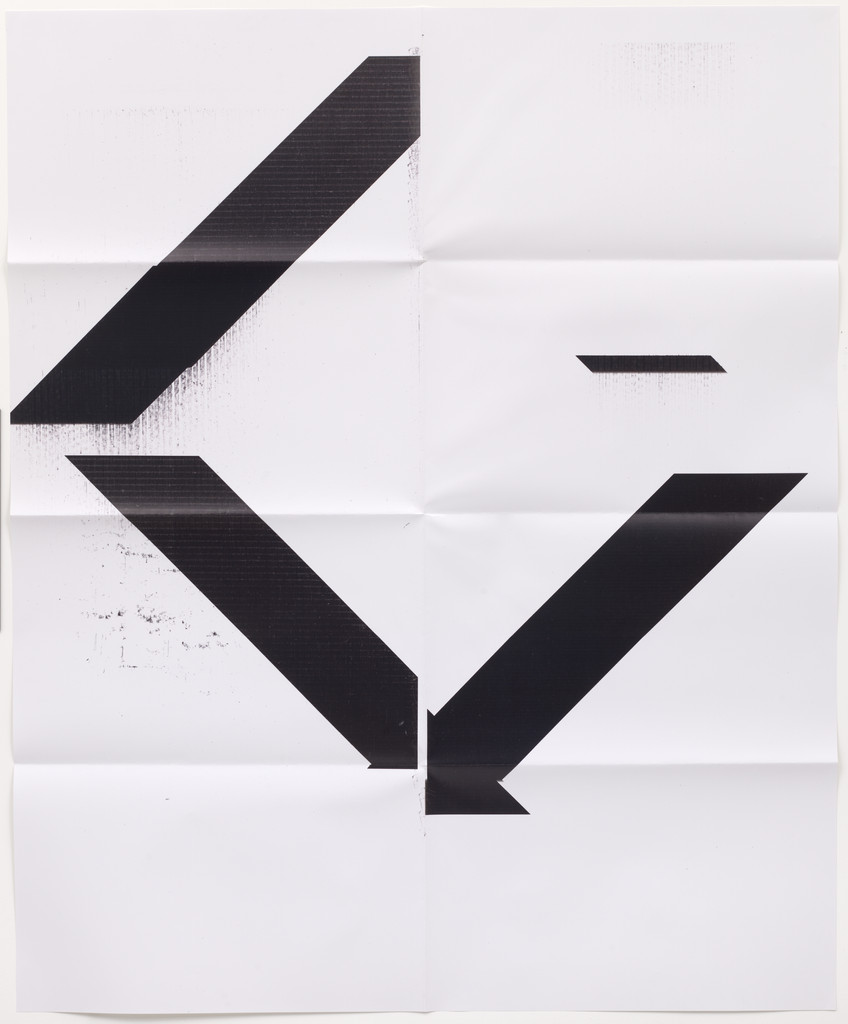X Poster (Untitled, 2007, Epson UltraChrome inkjet on linen, 84 x 69 inches, WG1208)