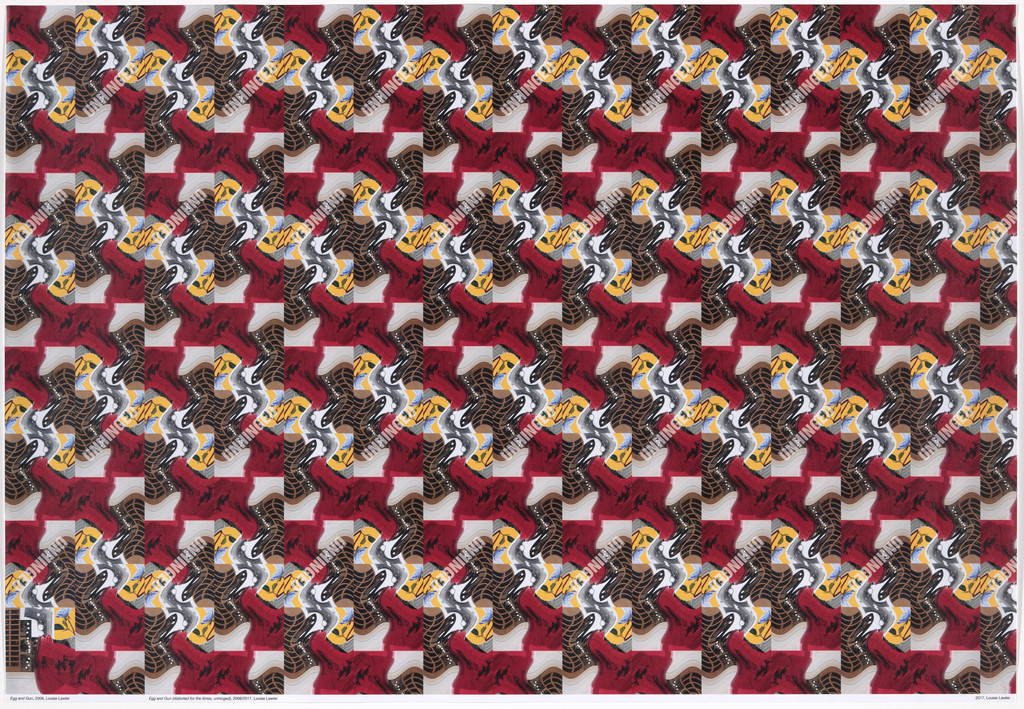 Wrapping paper for Anger Management pop-up shop, Brooklyn Museum (Unhinged)