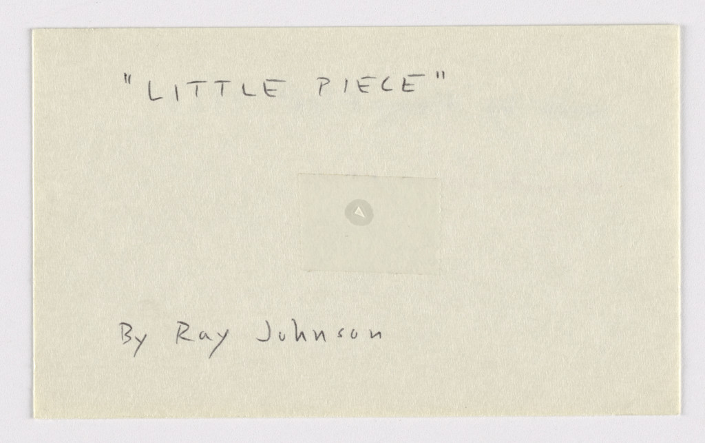 Little Piece by Ray Johnson, Henry Flynt, 1961, reconstructed 1981