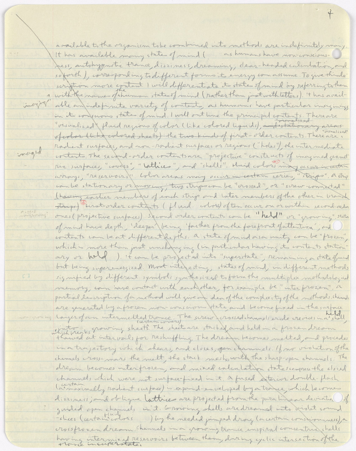 Henry Flynt. Representation of the Memory of an Energy Cube Organism: Incomplete Manuscript. 1961