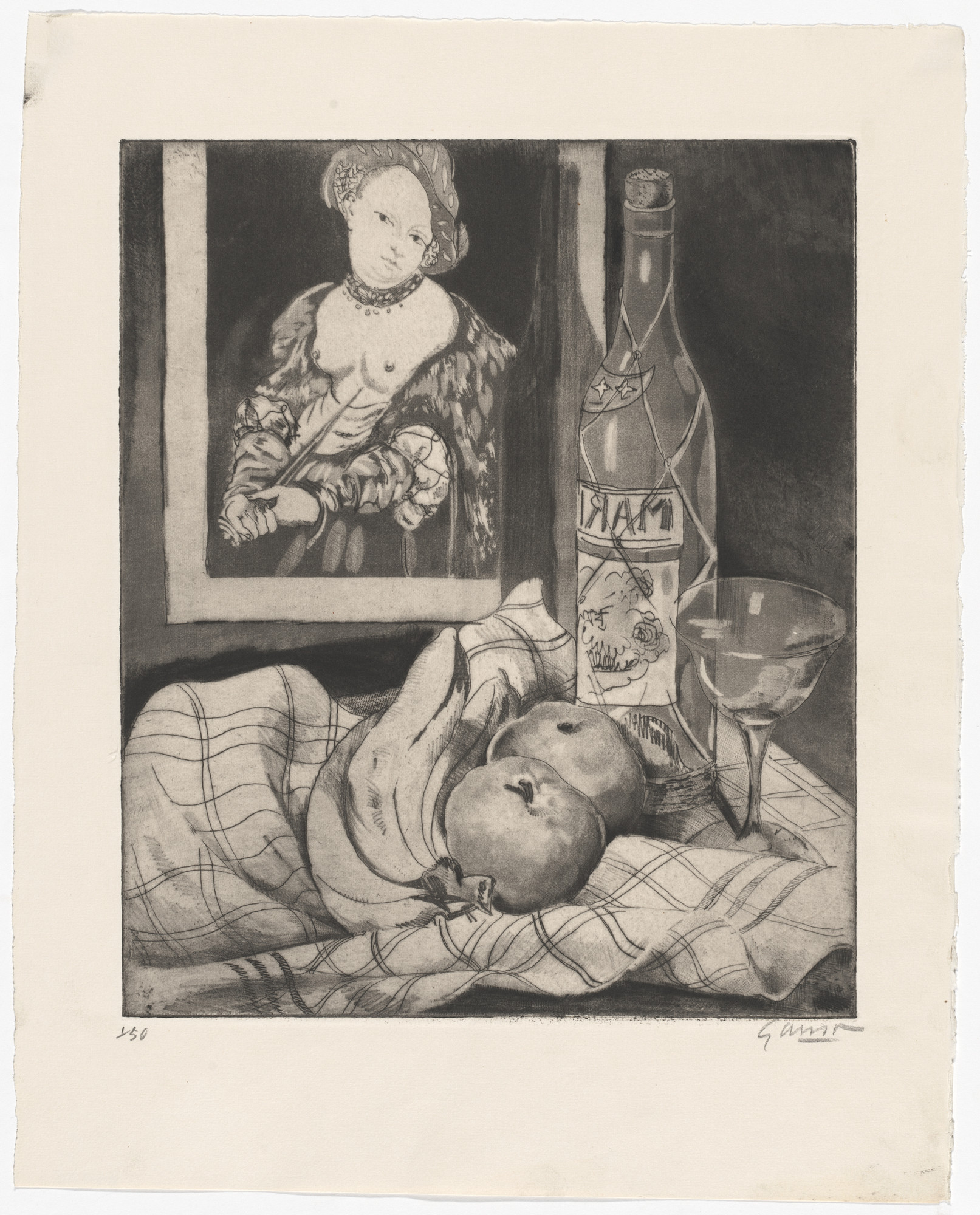 Emil Ganso. Still Life with Cranach Painting