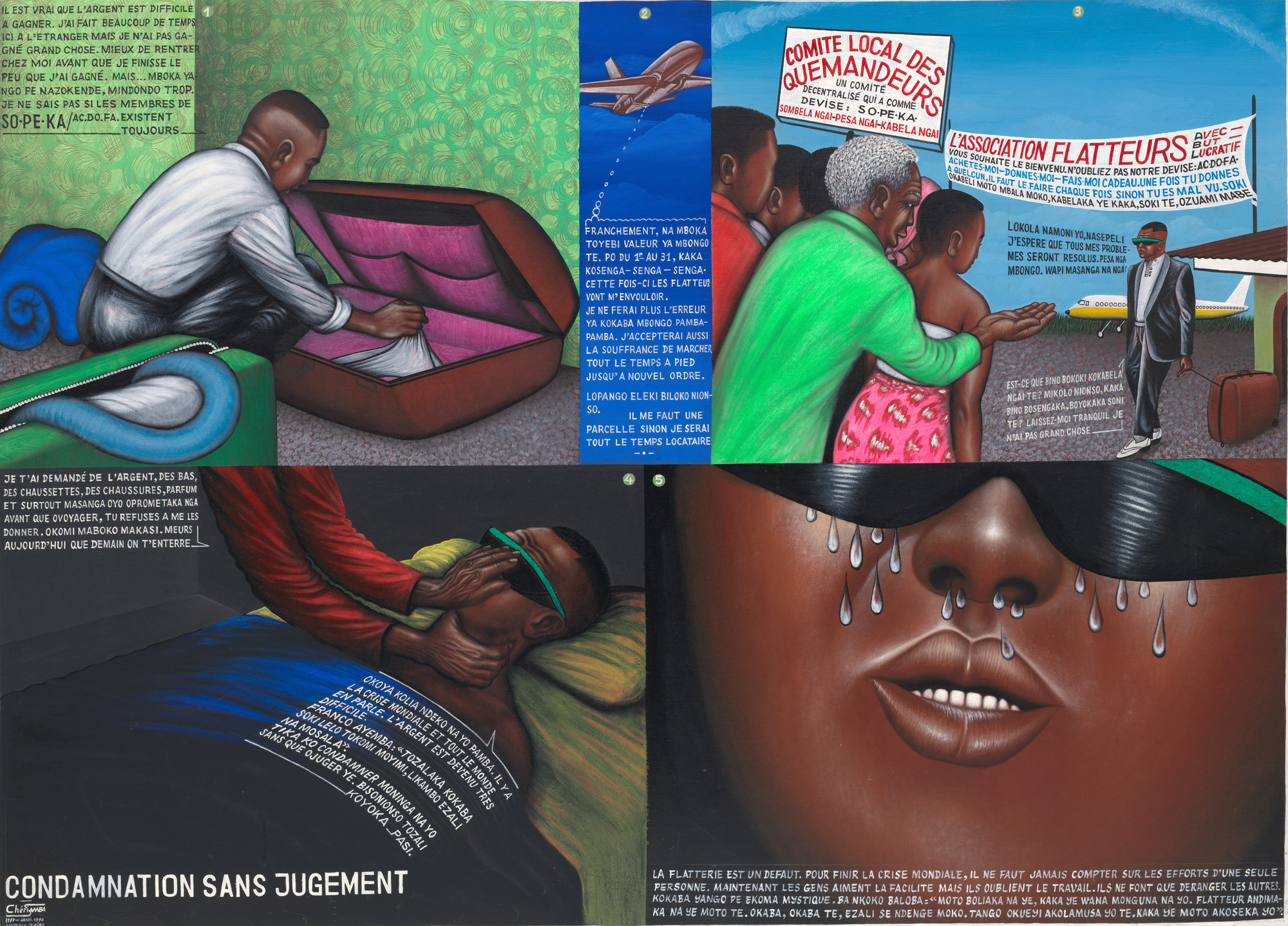 Chéri Samba. "Condemnation without Trial". 1989-90