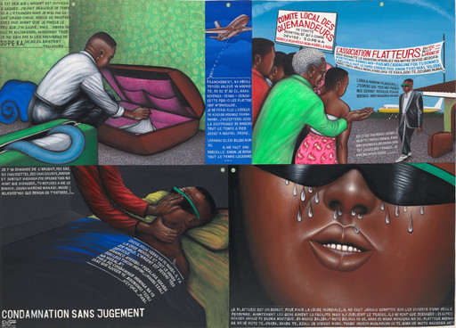 Chéri Samba. &#34;Condemnation without Trial&#34;. 1989-90