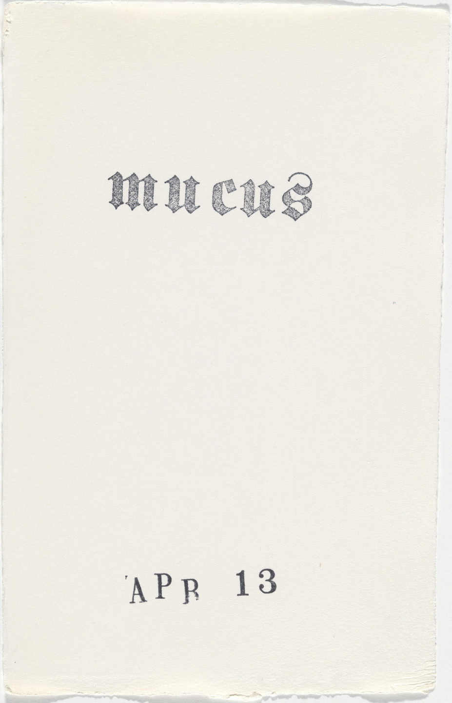 Kiki Smith. Untitled (Book of Hours). 1986–2003