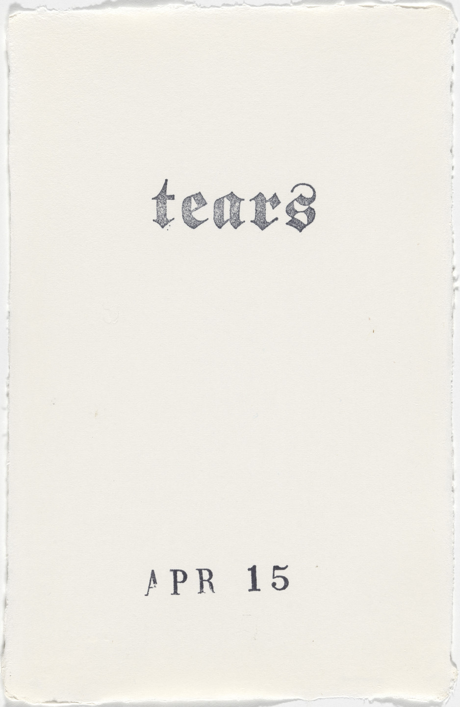 Kiki Smith. Untitled (Book of Hours). 1986–2003