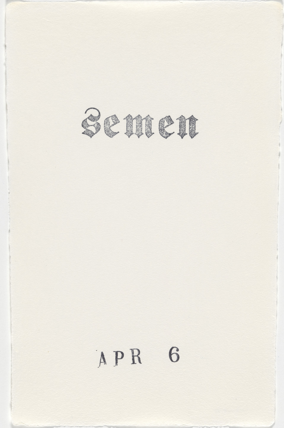 Kiki Smith. Untitled (Book of Hours). 1986–2003