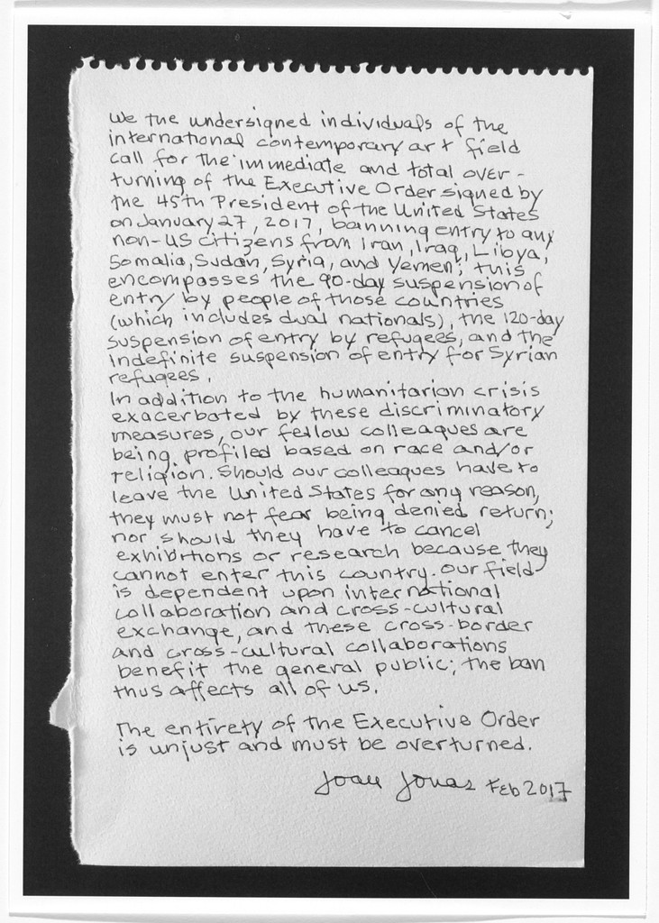 Untitled from Art Against Immigration Ban Letter Portfolio