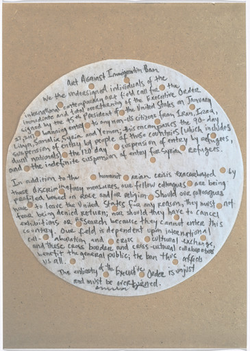 Untitled from Art Against Immigration Ban Letter Portfolio