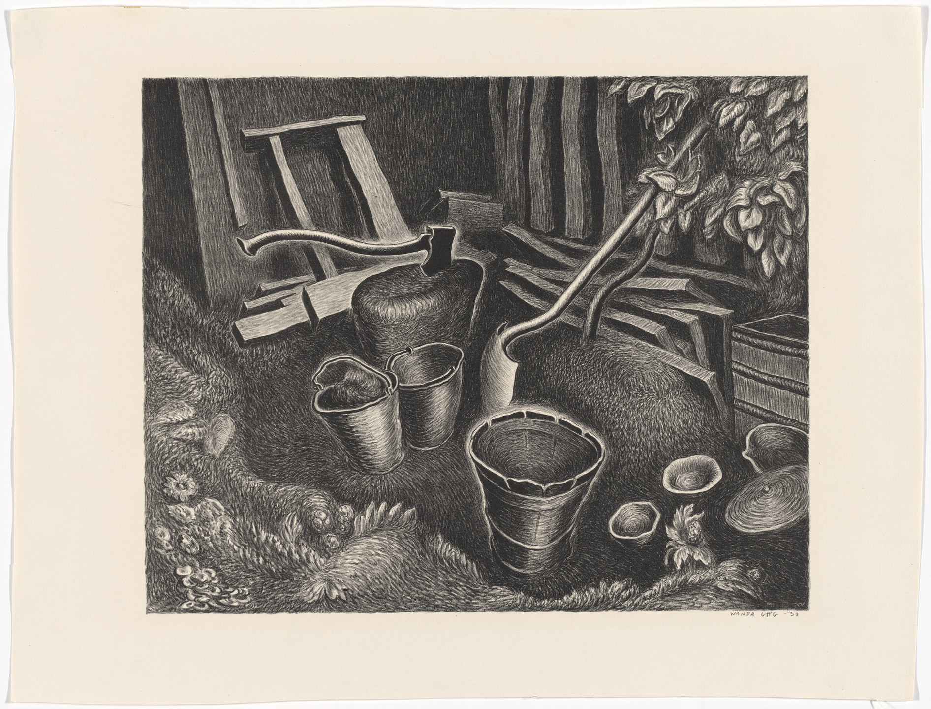Wanda Gág. Backyard Corner. 1930